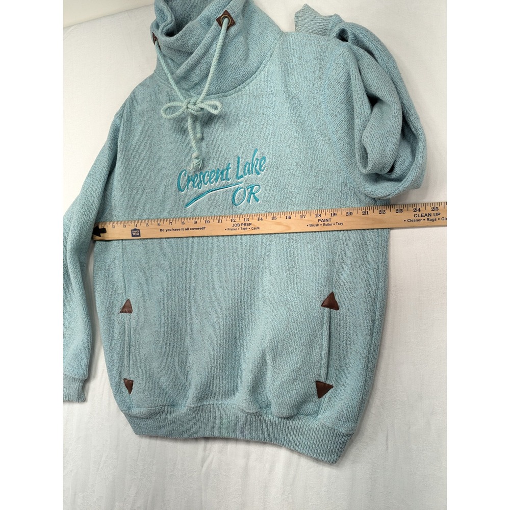 Renegade‎ Crescent Lake OR Embroidered Funnel Neck Sweatshirt Pullover Top M - Picture 6 of 8